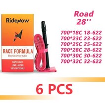 RideNow초경량 자전거 내부 튜브 700x18 25 28 32 도로 MTB TPU 타이어 456585mm 길이 프렌치 밸브 초경량, 700x18-32c 6pcs_SV45mm