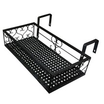모칸도 베란다 화분걸이대 직각형 (50x20cm 일반형) 난간고리, 01.화분걸이대(직각형)50x20_블랙