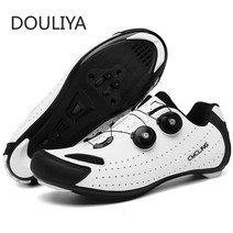 클릿 클릭 자전거화 슈즈 DOULIYA-사이클링 스니커즈 MTB 남성용 산악 더트 자전거 신발 레이싱 클리트, 01 36, 05 White Road