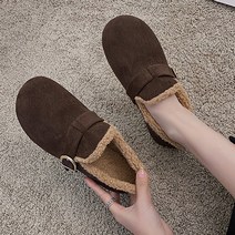 묘먀미 원벨트 스웨이드 뽀글이 털단화 MB0116