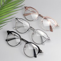 하금테 투명 안경테 블루라이트 차단 남자 여자 시력보호