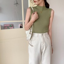 슬립나시 반폴라 캐미솔 여성 여름 차오쿠 셋업 이너웨어 얇은 슬림핏 민소매 상의 2359061047