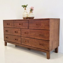 한집가구 국내제작 벤틀리 고무나무 1500와이드 원목서랍장