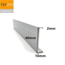 6063 직각 알루미늄 L자형 합금 테두리 삼각형 프로파일 두께 2mm 10x40mm, Custom length