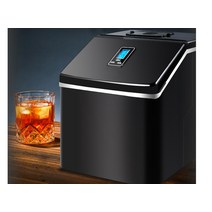 제빙기 카페제빙기 제빙기50Kg 컴포트 클리어 아이스 큐브 메이커 머신 15 분 안에 첫 번째 28 파운드. 24 시간 얼음 카운터 탑 휴대용 스테인레스, [02] Black, 02 Black
