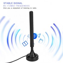 25dB 고 이득 FM 라디오 증폭기 안테나 신호 전자 스테레오 고감도 USB FM 라디오 증폭기 안테나 공중|TV 안테나|, 1개, 단일, 단일