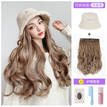 모자가발 여성 장발 일체 스타일리쉬 인싸템 롱 헤어 롤 전 넥 워머 식 라이크 인모 2987384081, 1, 쌀 콜드 브라운 가능 마찰 계수 -쓰
