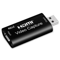 Rullz USB 2.0 3.0 HDMI 비디오 캡처 카드 게임 웹캐스트 코스 연구 녹화 보드 PC 라이브 스트리밍 4K 1080P 60FPS, USB 2.0 Black