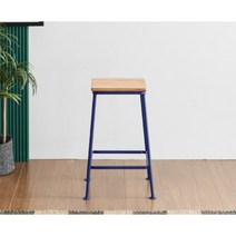 심플 베이직 참죽나무 스틸 1인 스툴 의자 3colors 북유럽 업소용, 화이트