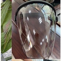 수입 헬멧형마스크 투명플라스틱 스포츠마스크 입모양보이는마스크 페이스쉴드, 테두리없는 검정