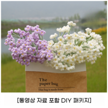 코바늘 사계절 손 뜨개질 DIY 취미키트 꽃 다발 태교 니트 왕초보 만들기 세트, 10  안개꽃 DIY패기지+상자포함