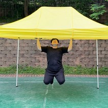 월드캐노피 3x6 스틸 프레임 + 지붕 기본형, 검정