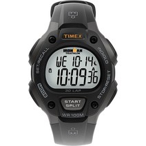 Timex 아이언맨 클래식 퀄츠 러닝 워치 남성용 30 Full Size 와 레젼 스트랩 블랙 18(모델명 TW5M401009J)