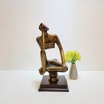 브론즈아트공방 로댕.생각하는사람 조각상 청동황동공예품 신주 주물 인테리어소품 장식품 가족선물 부부의날 조각상 조형물 소품