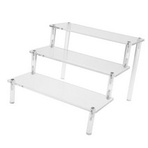 아크릴 유리 프레젠테이션 계단 단계 디스플레이 디스플레이, 클리어, 3 계층