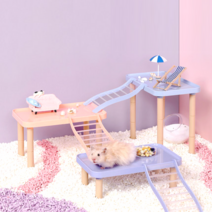 타핏 햄스터 데크 판 2층데크 diy 햄스터집 꾸미기, 투명(아크릴다리)데크별도구매