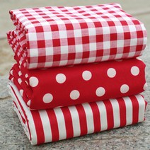 자투리 옥스포드바니 레드 체크 도트 스트라이프 택1, 옥스포드바니 레드 도트