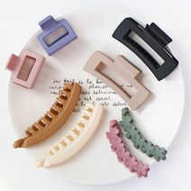 [1+1] 미모양 여성 올림머리 반머리 무광 헤어 집게핀 여자 바나나핀 대 중 2개 세트