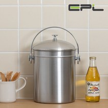 이플 스텐레스 음식물 쓰레기통 5L 아이스버킷 과일세척 과일절임 스텐다용도용기, 단일속성