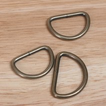 엔틱반달 D링(10개) 디링 / 가방 부자재 연결고리 부속 고리 키링 열쇠 끈, 30mm
