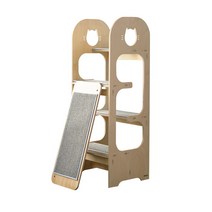 리빙원디자인 크릭 캣타워 소 대 경사판추가옵션가능 자작원목, 대 경사판추가, 1개