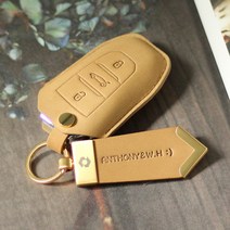 누키노블 푸조 508 키케이스 자동차 스마트 가죽 키홀더 차키 커버, 누키노블 R-01 (랜드/재규), 네이비+로즈골드