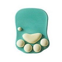 손목보호 고양이 발바닥모양 마우스 패드, 민트