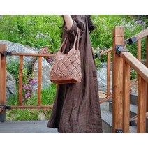 [코바늘DIY패키지] 다이아몬드 패턴 네트백 메이플라이크, 576(샘플색상), 블랙브라운