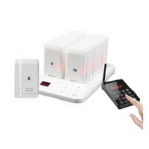 무선진동벨 업소용 대기순번 픽업 웨이팅 송신기 세트, 911S 와인 레드(점멸등 + 경고음) 16개