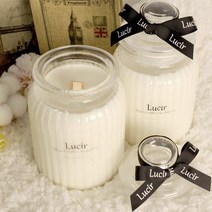루시아 소이캔들 주문제작 1000ml, 우드심지, 라벤더바닐라