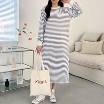 이지인이지 봄가을 데일리 단가라 루즈핏 원피스