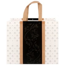 (인쇄가능)대형 코팅 부직포가방(가로)41.5cm x (세로)32.3cm x (폭)12cm, 대형 코팅 부직포가방(플라워패턴)