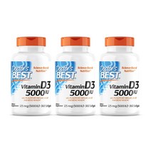 Doctors Best 비타민 D3 5000 IU 360정, 3개