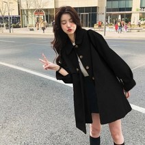 여성롱바람막이 봄가 여성용 트렌치 코트 스타일 루즈한 라펠 싱글 브레스트 겉옷 캐주얼 미디엄 롱 윈