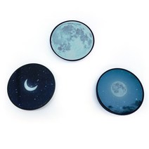 나인어클락 핑거 그립 스마트 문나잇 달 디자인 톡 핸드폰 거치대, 1개, 문