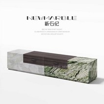 천연 대리석 거실 커피 테이블 TV 캐비닛 wabi-sabi, F