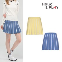 홀릭앤플레이 여성 스판 배색 큐롯 치마 HC1WCU001