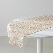 코마스나인 레이스테이블보 러너 크로셰 레이스 감성캠핑, M(37x85cm)