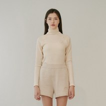 PLEATED TURTLE NECK TOP IVORY