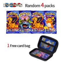 포켓몬 카드랜덤 4 팩 포켓몬 카드 영어 부스터 GX 태그 팀 Vmax EX 메가 에너지 샤이닝 트레이딩 게임 카, 07 Random 4 bags