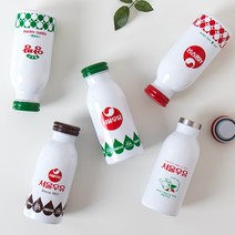 서울우유 레트로 스텐 진공 보온보냉 텀블러 (5style) 휴대용 텀블러 보온병 물병, 슈퍼카우보이