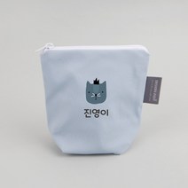 디자인아지트 주문제작 네임 약파우치 해피프렌즈, 고양이, 핑크