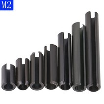 분할 핀 블랙 카본 스틸 스프링 타입 스트레이트 슬롯 맞춤 맞춤 셀락, m2x30mm-100pcs