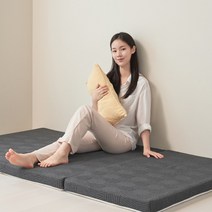 고탄성 3단 접이식 매트리스 토퍼