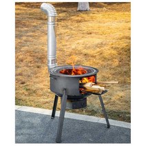 장작 난로 미니 주물 가정용 화목 땔감 농촌 연통, 43cm