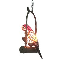 컬러 글라스 앵무새 아트 샹들리에 거실 개성있는 복도 통로 티파니 호텔 빌라, 옵션08