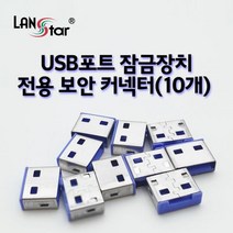 [LANStar] 랜스타 USB포트 잠금장치 전용 보안 커넥터 [블루/10개] [LS-USBLOCK-B], 상세내용표시