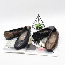 브이와이 여성 실버세대 통굽 플랫슈즈 슈즈 파이톤 구두