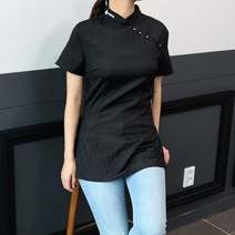 티키마(TIKIMA) 애견미용 유니폼 알레리아 여성용 블랙/퍼플, M, 블랙