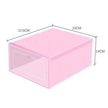 플라스틱 투명한 구두 상자 홈 부팅 쌓을 수있는 접이식 스토리지 주최자 다기능 방진 대합 조개 껍질 프레임, A2_1PCS